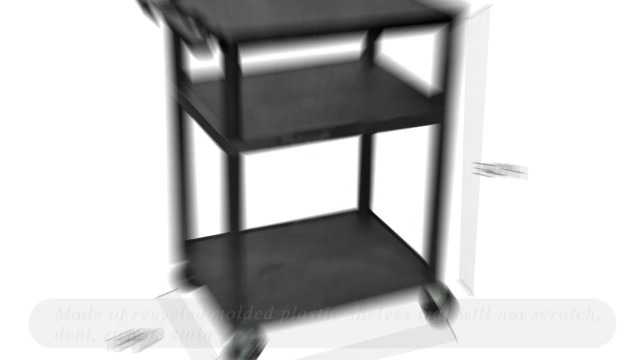 Amazon.com: Luxor Black Mobile Plastic 3 Shelf AV Presentation